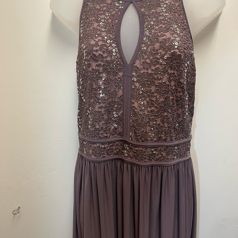 Night Way Collections Lavender Sequin Dress, Christmas Wedding New Years size 12 - Picture 2 of 4